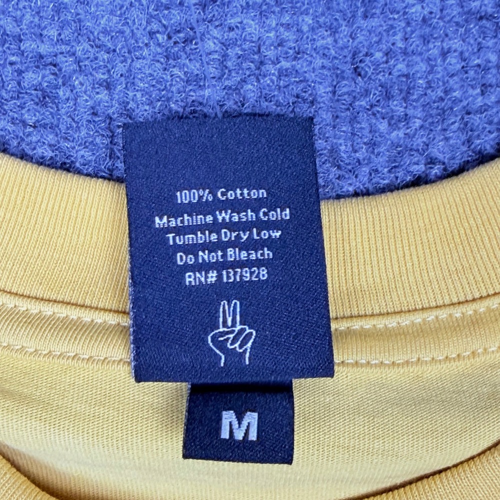 Only NY Bullfrog Graphic Long Sleeve T-Shirt Mens Med Yellow Cotton Streetwear - Picture 3 of 10